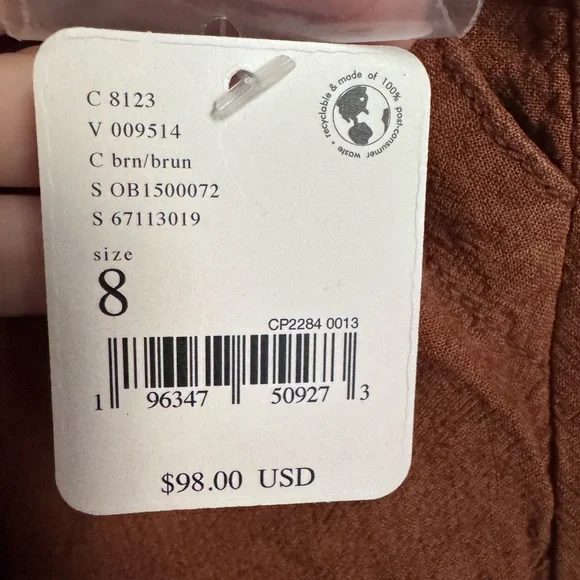 Free People Calla pleated trousers in doe eyes, size 8 - Picture 4 of 5